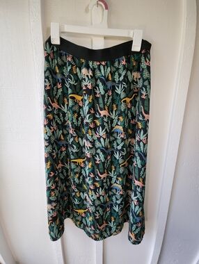 Sugarhill Brighton Sorrel Skirt Lost Dinosaurs A-Line Skirt Size 12